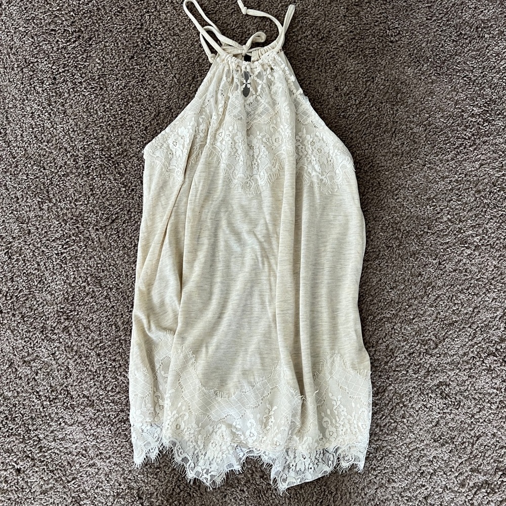 White Lace Tank Top